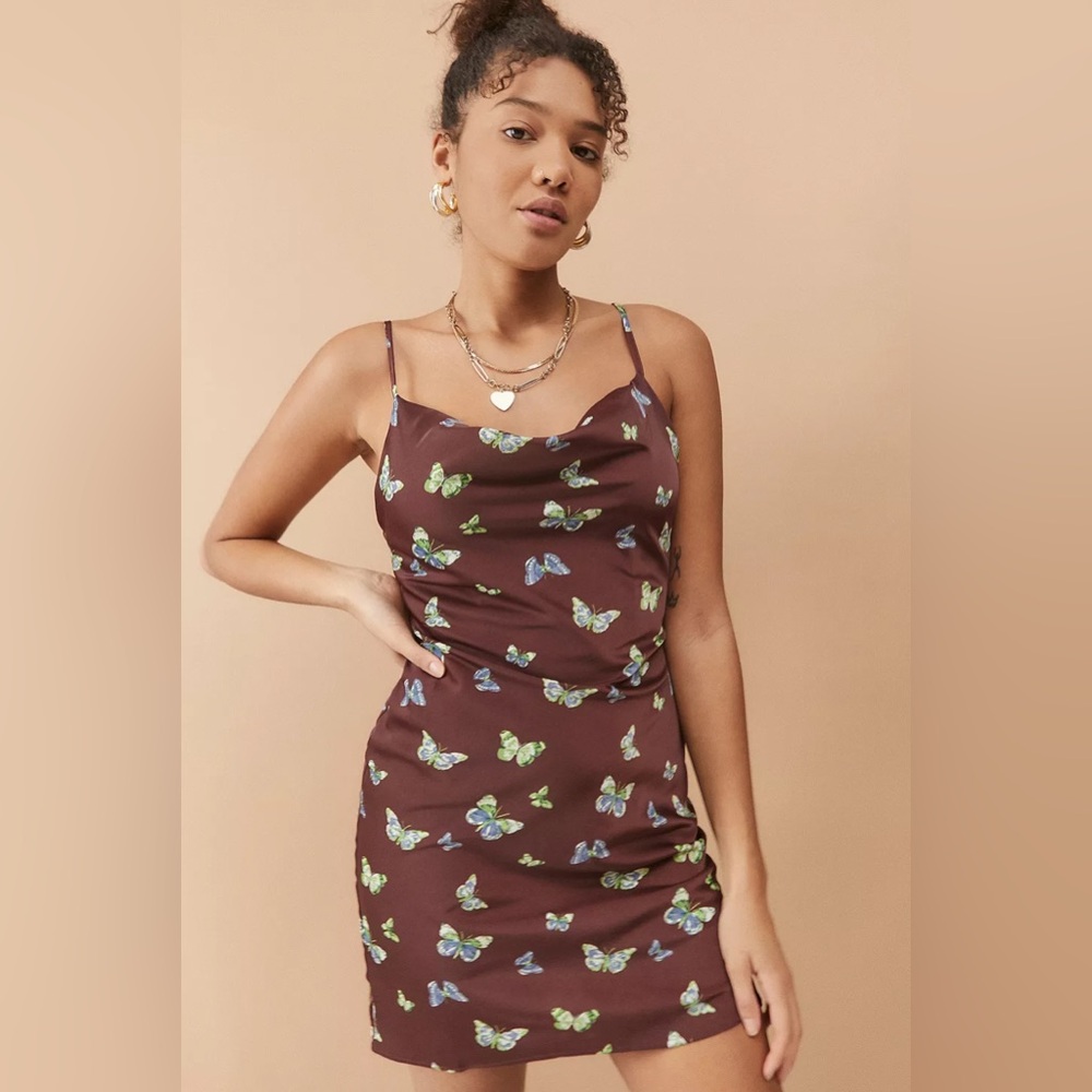 Urban Outfitters Mallory Butterfly Mini Slip Dress - Picture 2 of 11